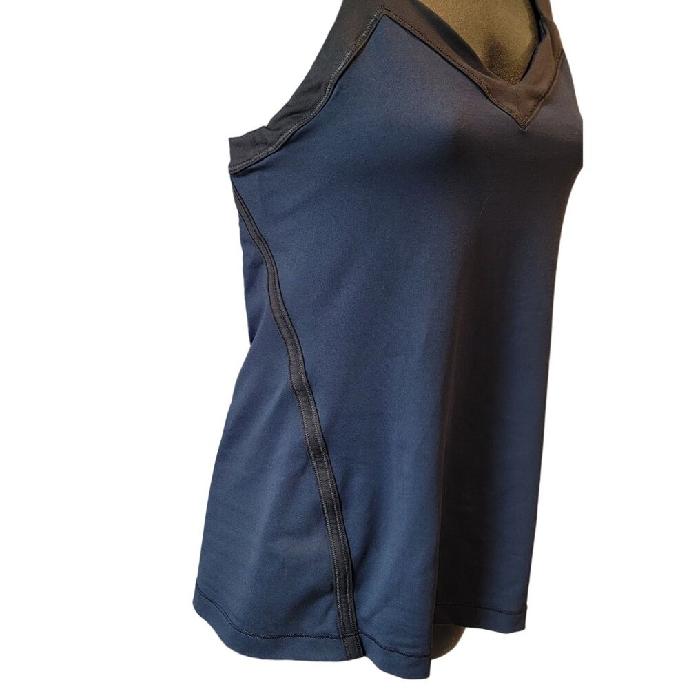 Lululemon Athletica Run Mile a Minute Navy Blue Black Tank Size 6 (No Size Tag) - Picture 3 of 9